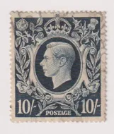 SG478 KING GEORGE VI 1939 10/- DARK BLUE