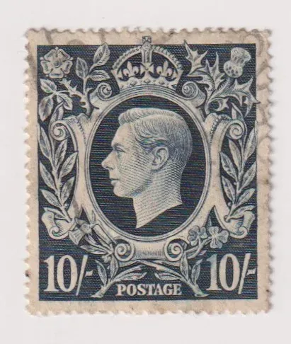 SG478 KING GEORGE VI 1939 10/- DARK BLUE