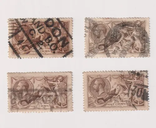 SG399/400 SET OF 4 X KING GEORGE V 1913 SEAHORSES 2/6d