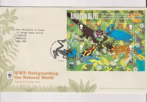 2012 WWF AMAZON ALIVE M/S FDC