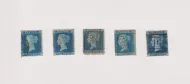 SG34 2d BLUE STARS LETTERS IN CORNERS